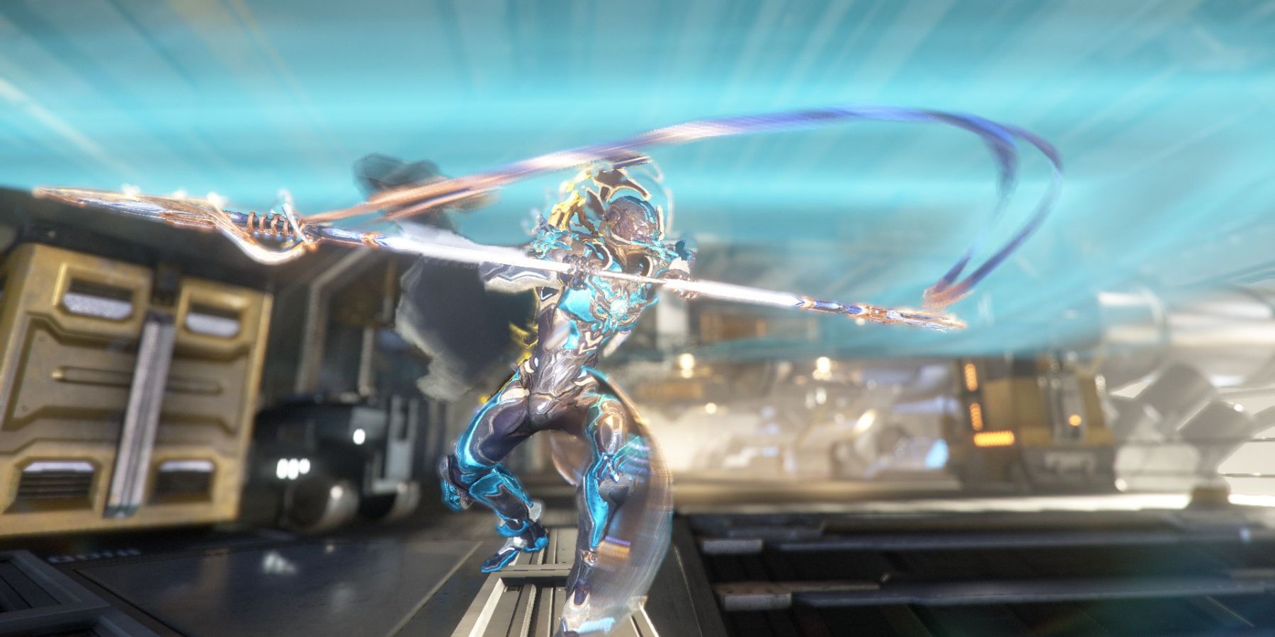 Styanax wielding a Guandao in Warframe