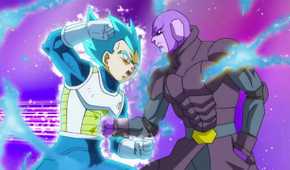 Super Saiyan Blue Vegeta Fights Hit in Dragon Ball