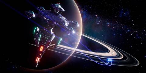 System Shock Overlooking A Space Station