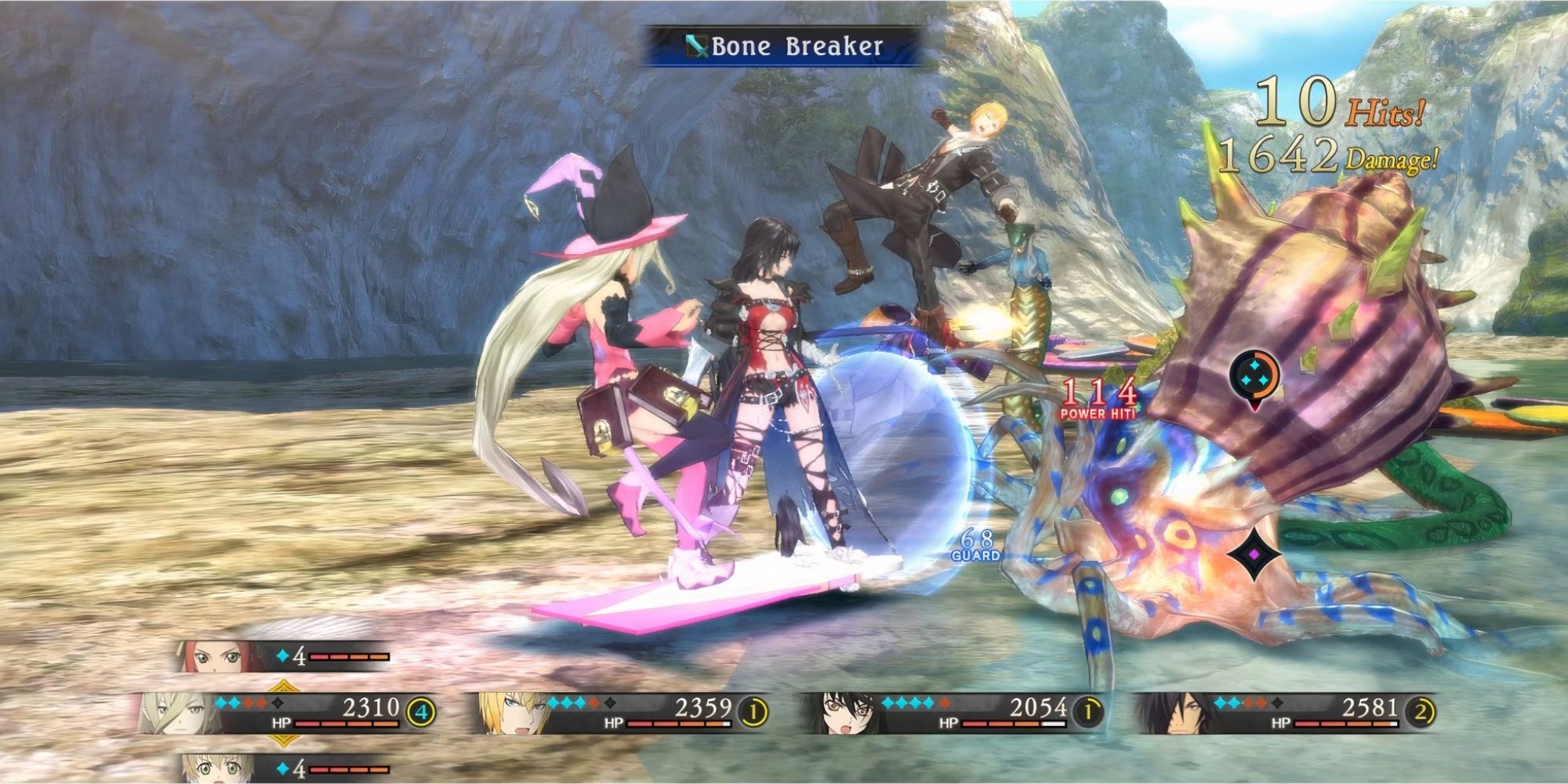 Tales of Berseria combat casting bone breaker