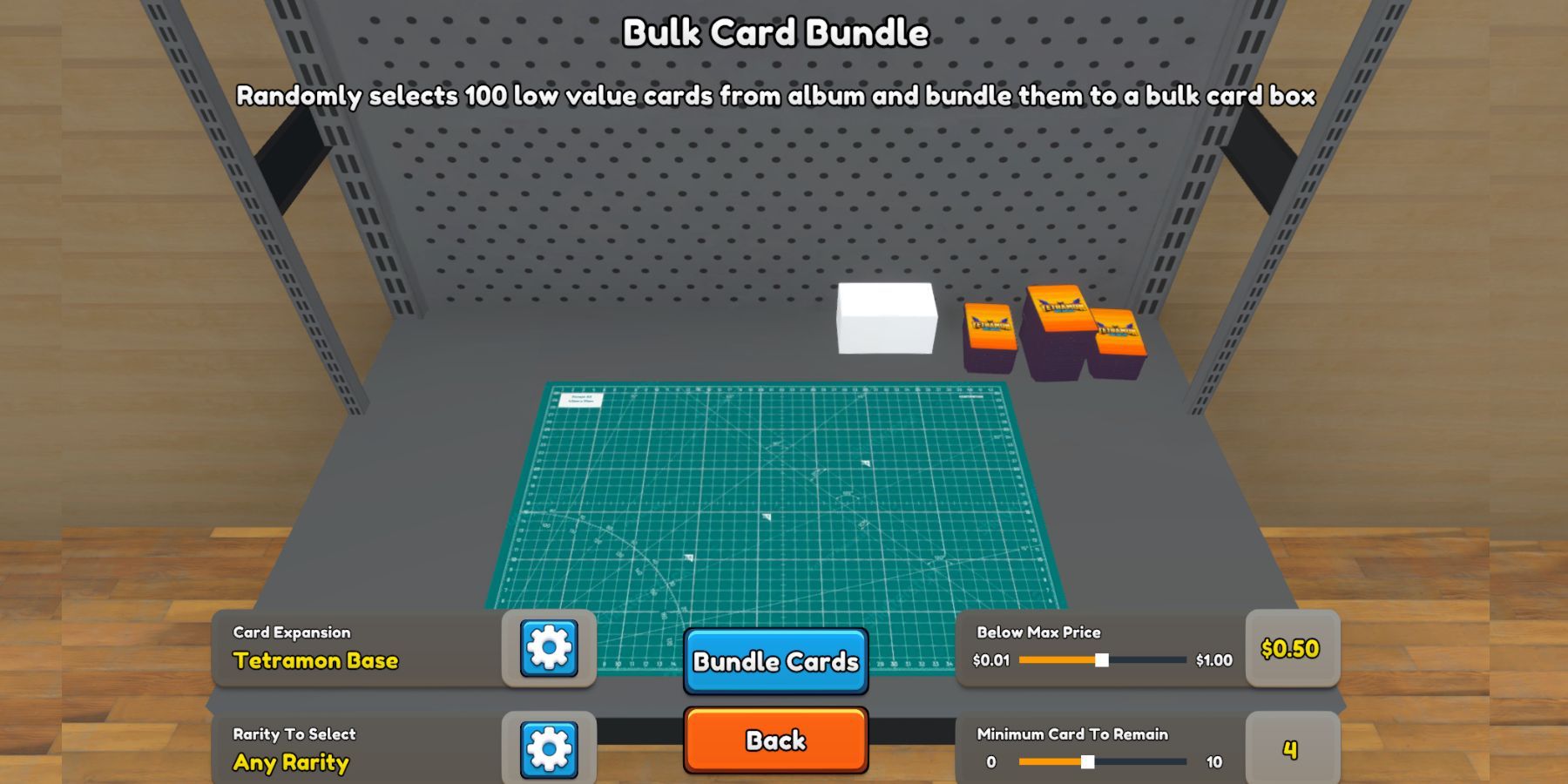 How to Use the Workbench to Craft Card Bundles in TCG Card Shop Simulator