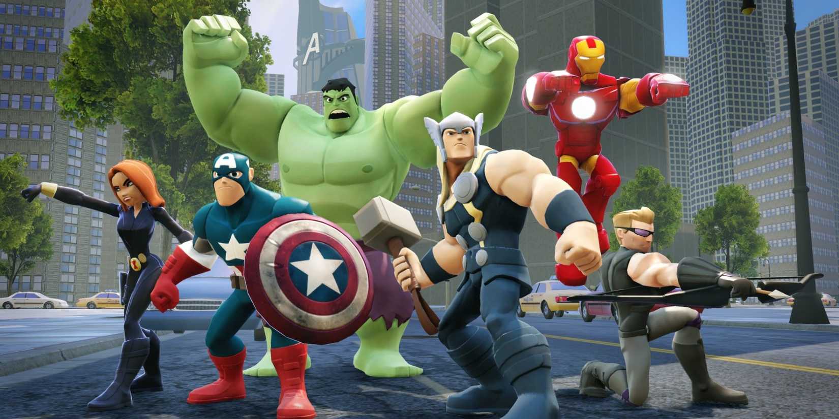 The Avengers In Action Poses As Depicted In Disney Infinity 2.0