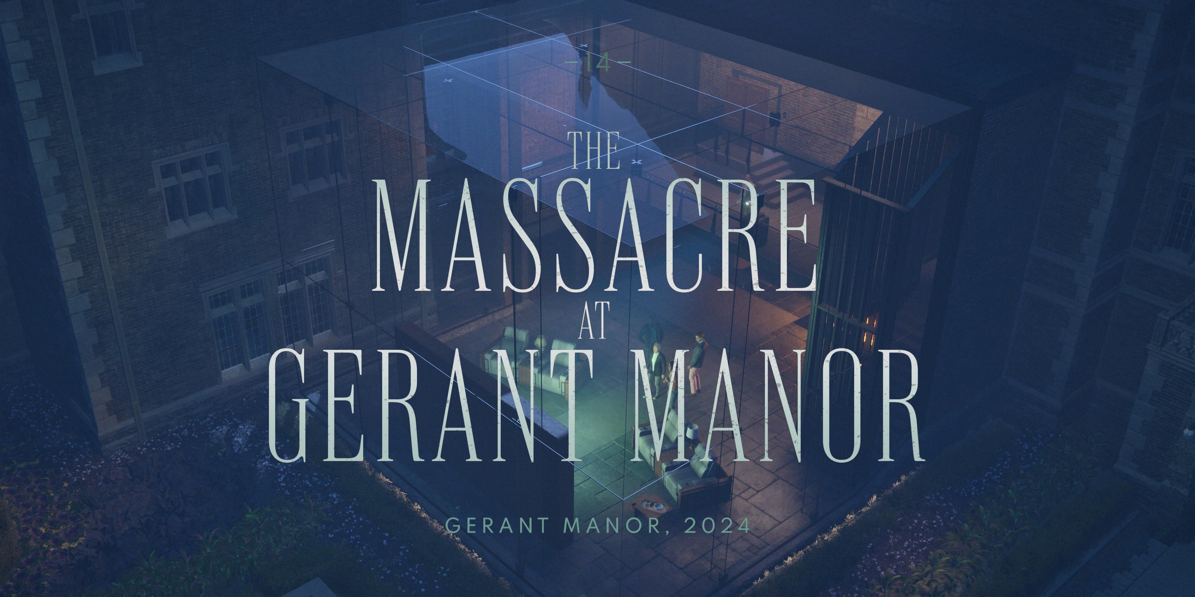 The Casting of Frank Stone chapter 14 the massacre at Gerant Manor title card