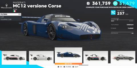 The Crew 2 Maserati MC12 Versione Corse