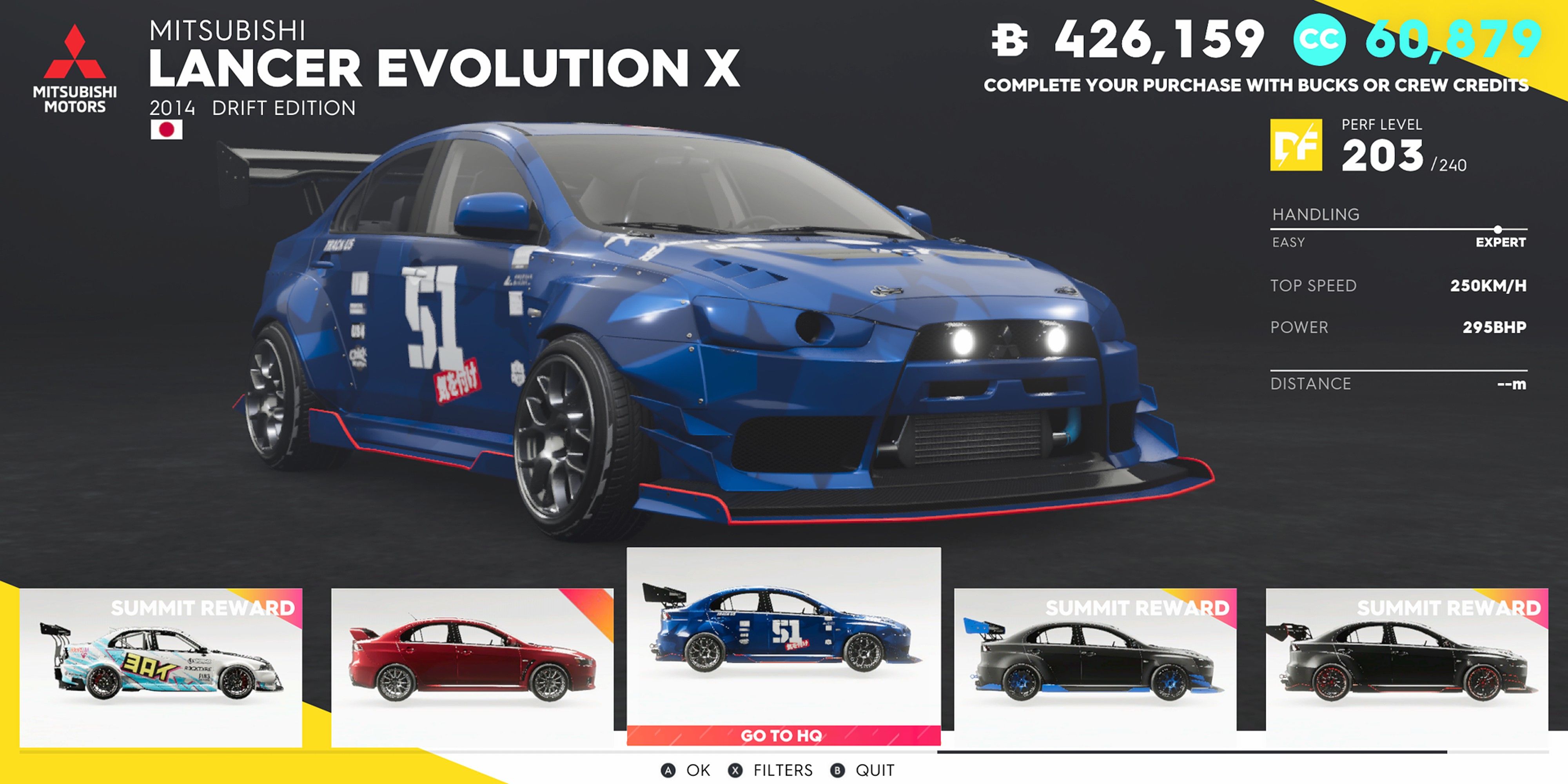 The Crew 2 Mitsubishi Lancer Evolution X Drift