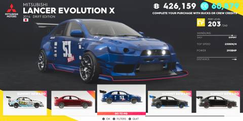 The Crew 2 Mitsubishi Lancer Evolution X Drift