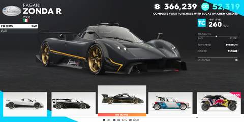 The Crew 2 Pagani Zonda R
