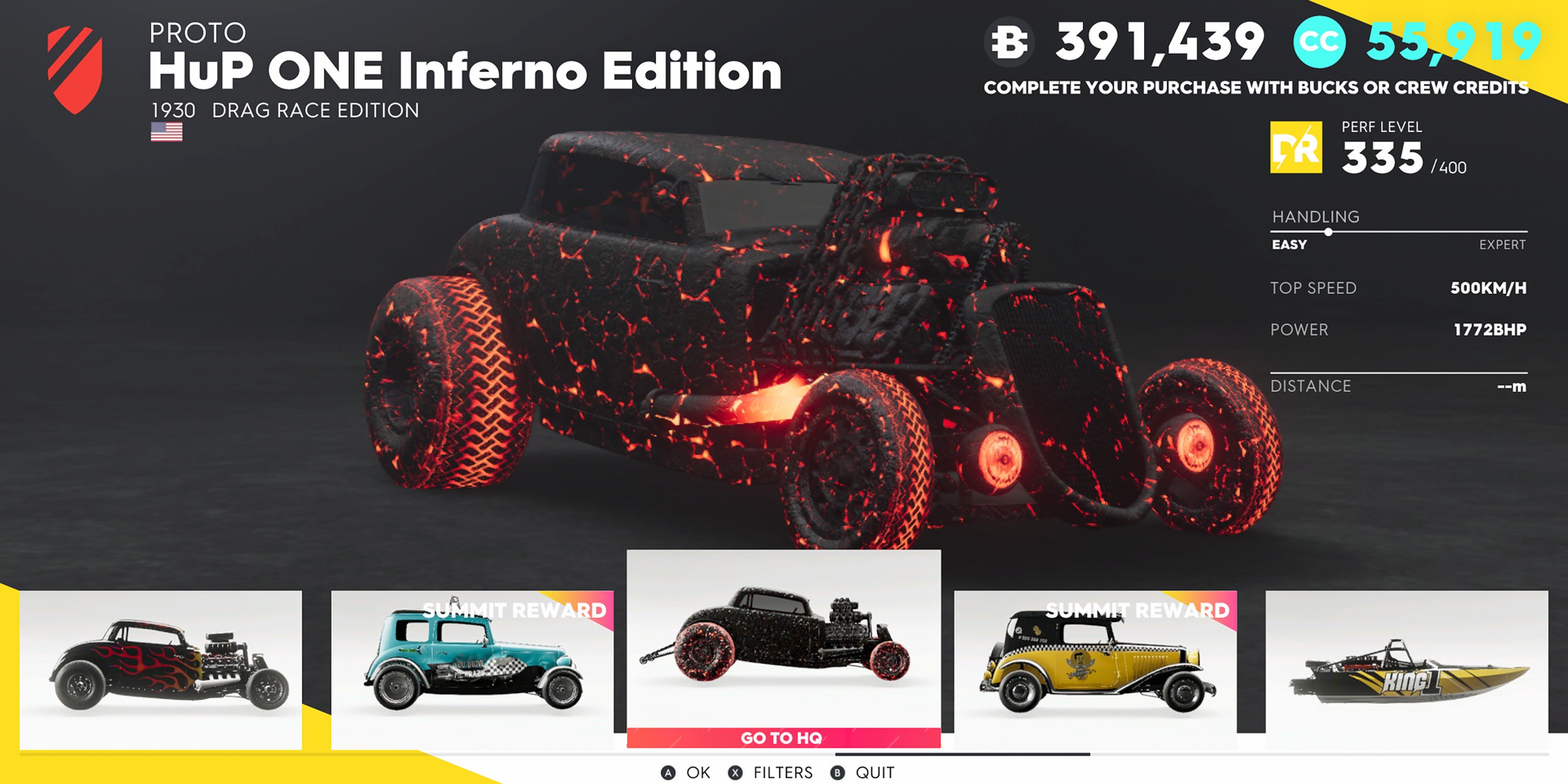 The Crew 2 Proto HuP One Inferno Drag