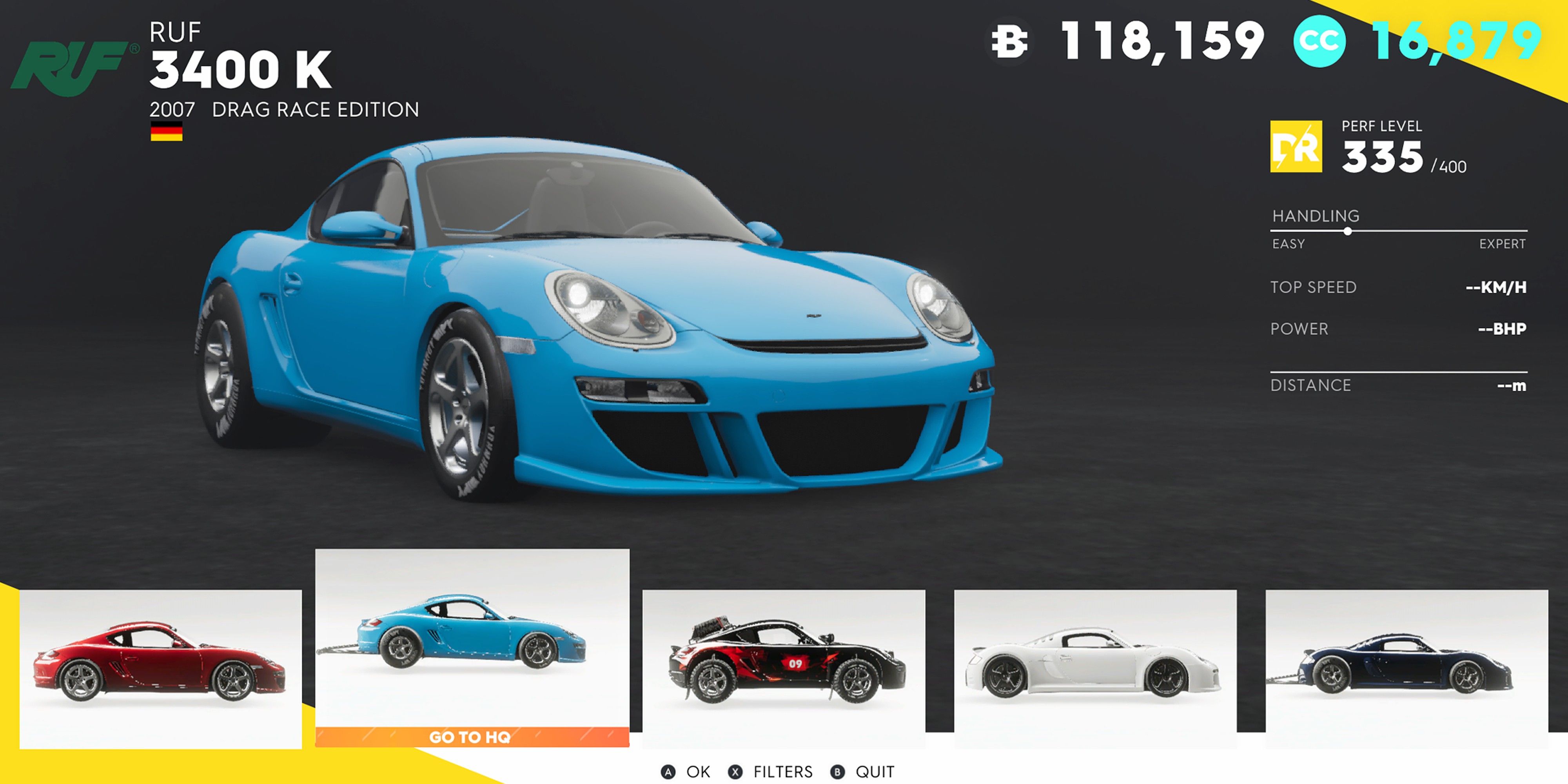 The Crew 2 Ruf 3400 K Drag