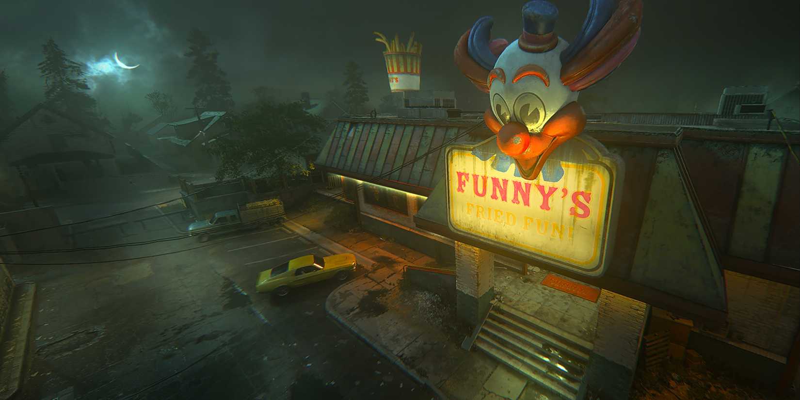 Image showcasing the Drive Thru 6v6 map for The Haunting Season 6 of Modern Warfare 3