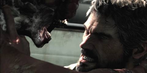 Joel Miller fighting a clicker in The Last of Us 
