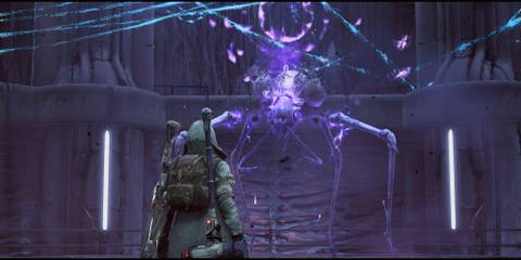 The N'Erudian Reaper boss fight in Remnant 2 The Dark Horizon DLC