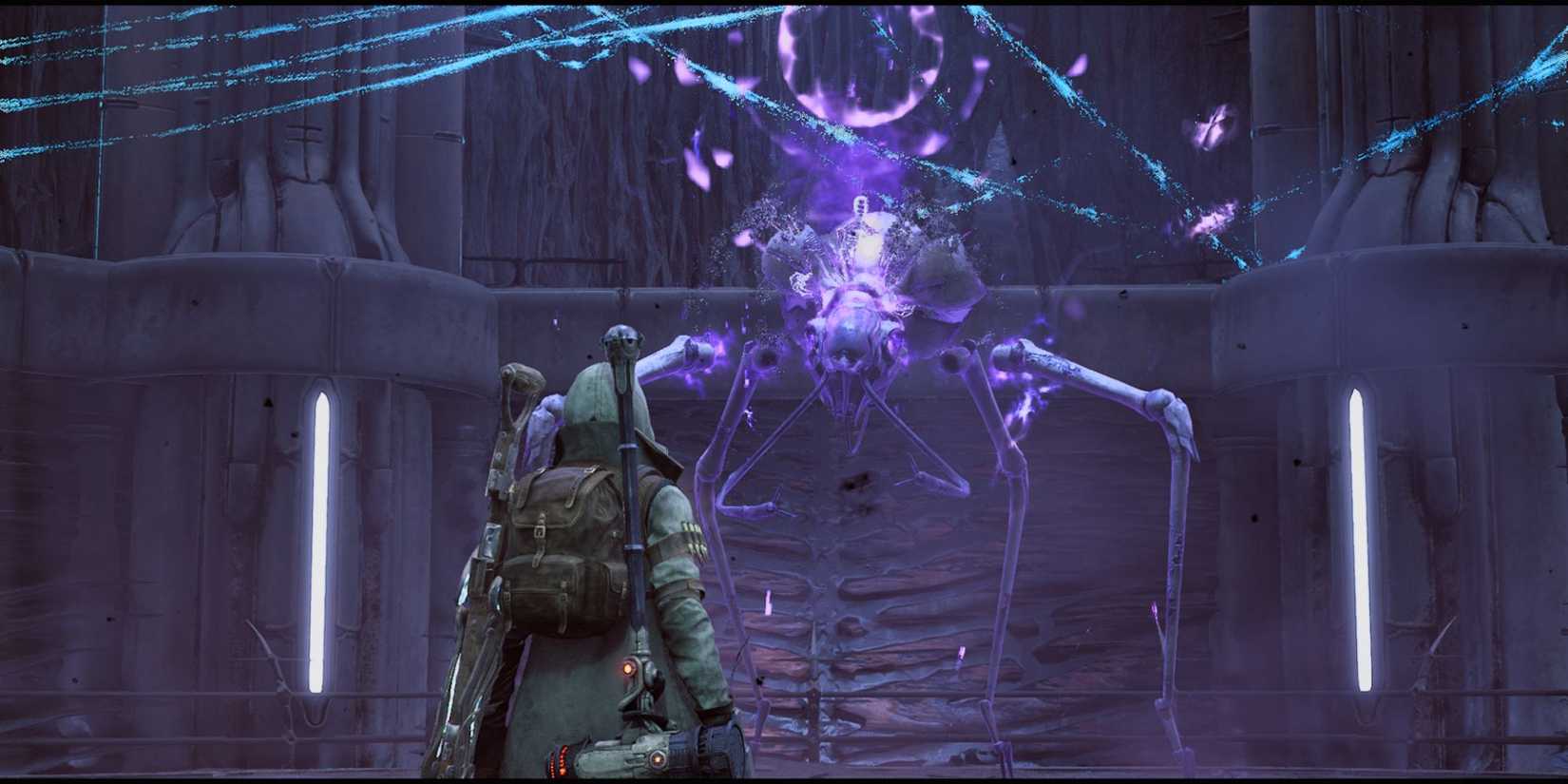 The N'Erudian Reaper boss fight in Remnant 2 The Dark Horizon DLC