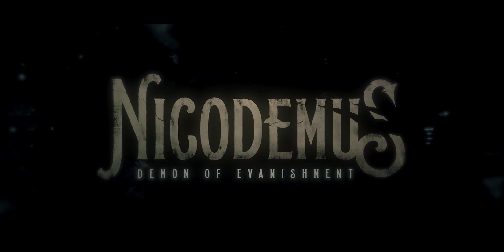 The Nicodemus Demon Of Evanishment Logo On A Black Swirling Background