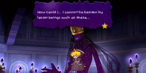 The Shadow Queen From Paper Mario The Thousand Year Door Being Defeated