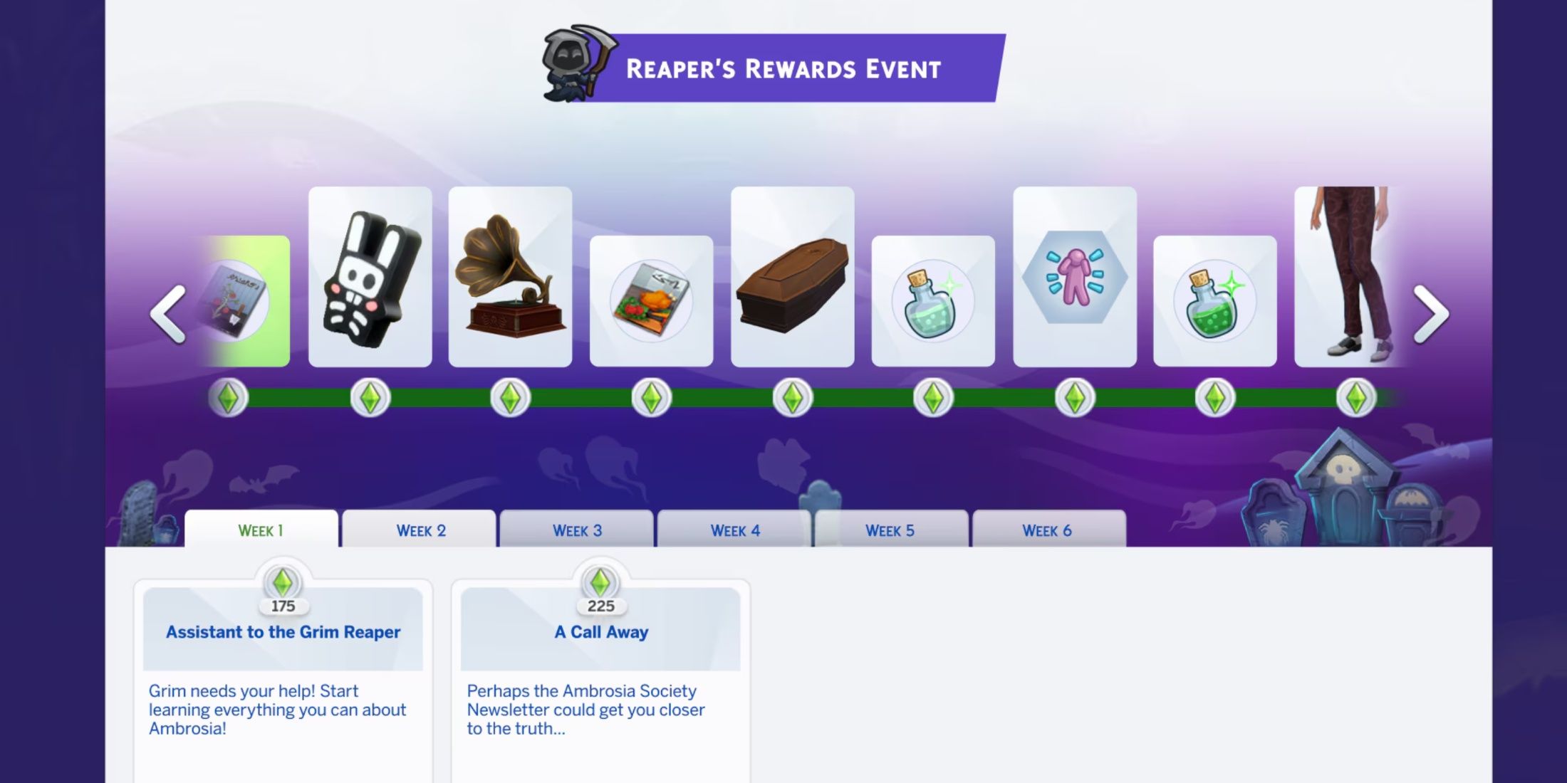 The Sims 4: Reapers Rewards Задания и награды события