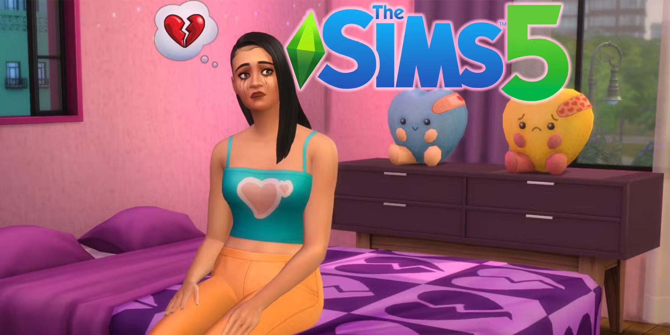 the-sims-5-mockup-logo-next-to-heartbroken-character-sitting-on-bed-2x1-composite