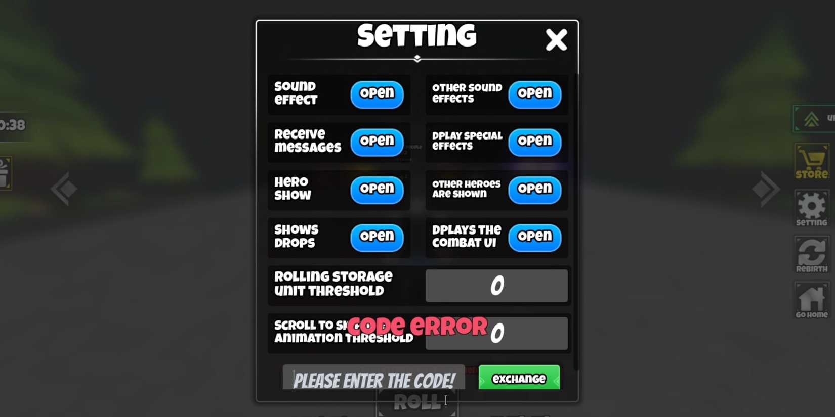 Toilet Defense RNG the codes tab