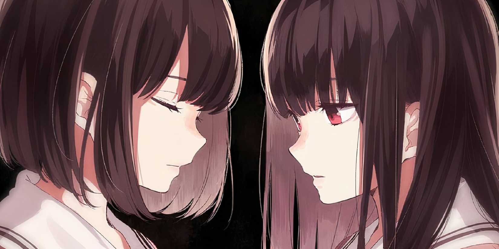 two girls standing holding a flower in theri hand on the cover of The Dark Maidens.