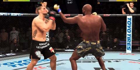 UFC 5 uppercut to straight cross combo frame 1