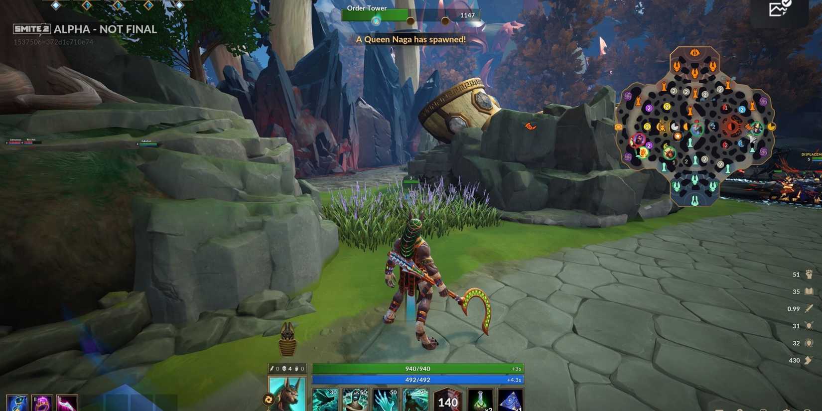 A player placing a ward in Smite 2