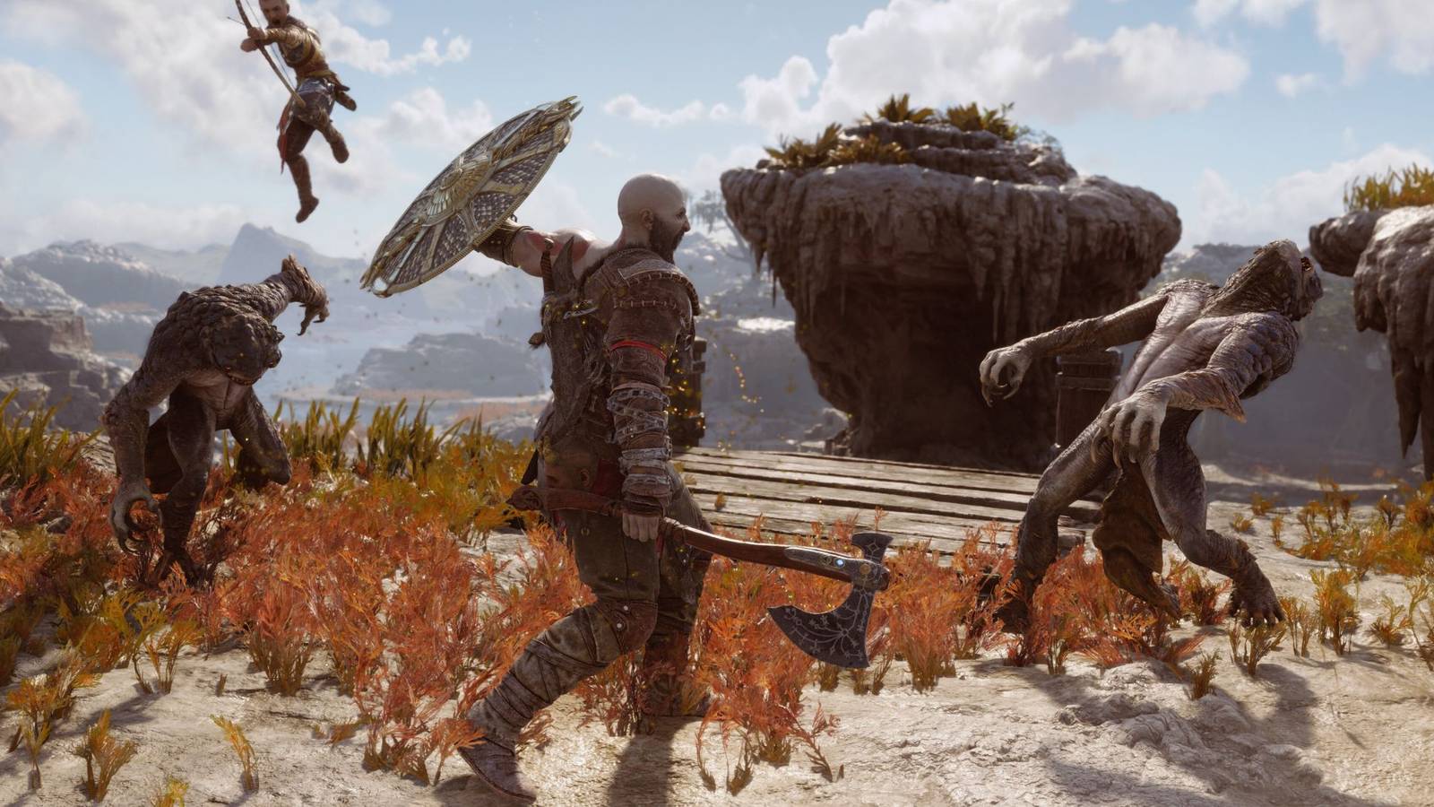 A scene from God of War Ragnorak 