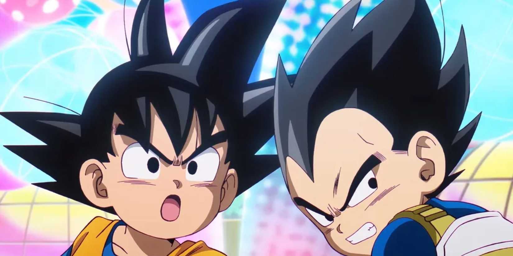 Goku and Vegeta depicted in a screenshot from a Dragon Ball: Daima trailer, which showcases the anime's potential for more content in the game beyond Goku