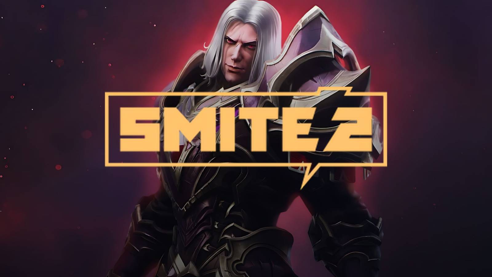 Smite 2 god Mordred behind the game's logo