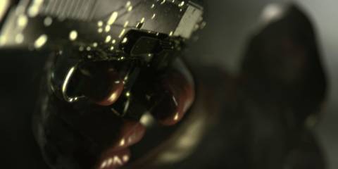 The killer aiming a gun in Murdered: Soul Suspect