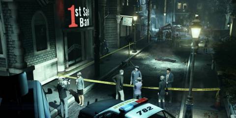 A crime scene in Murdered: Soul Suspect