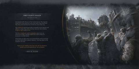 introductory screen for the council