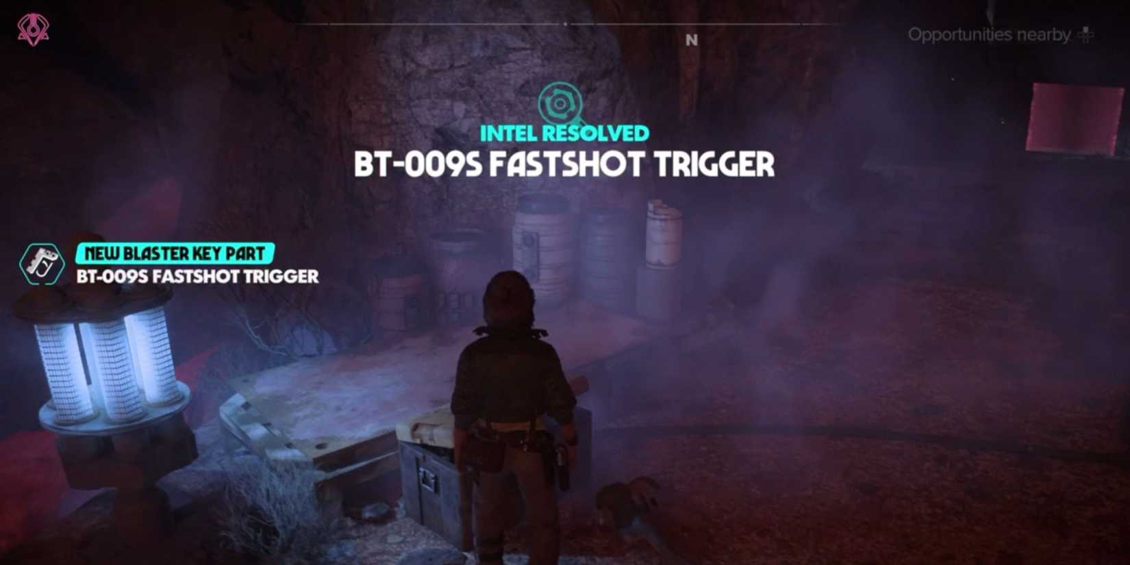 Kay acquiring the Fastshot Trigger in Star Wars Outlaws