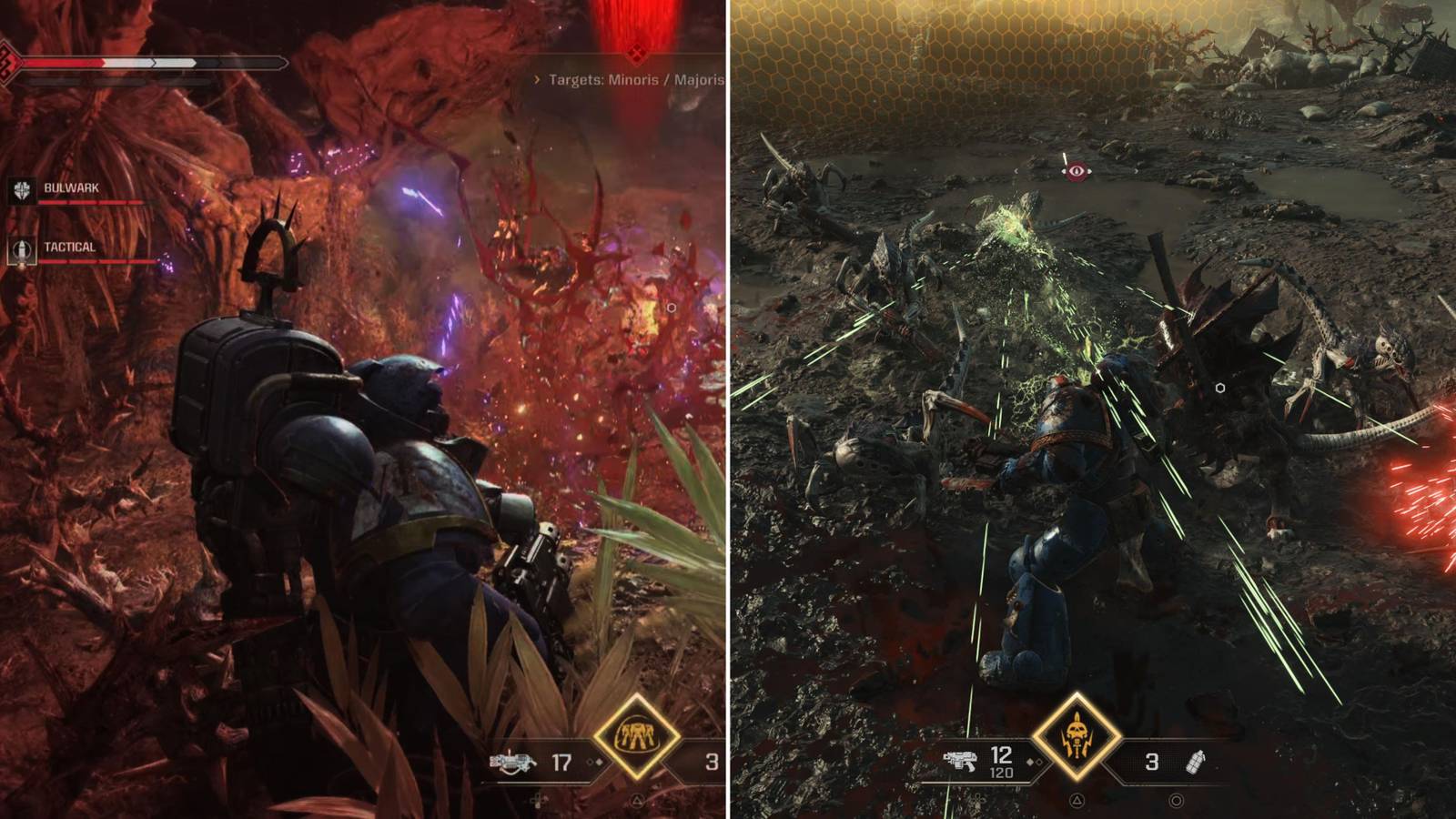 The Player With Contested Health & Fighting With A Chainsword 