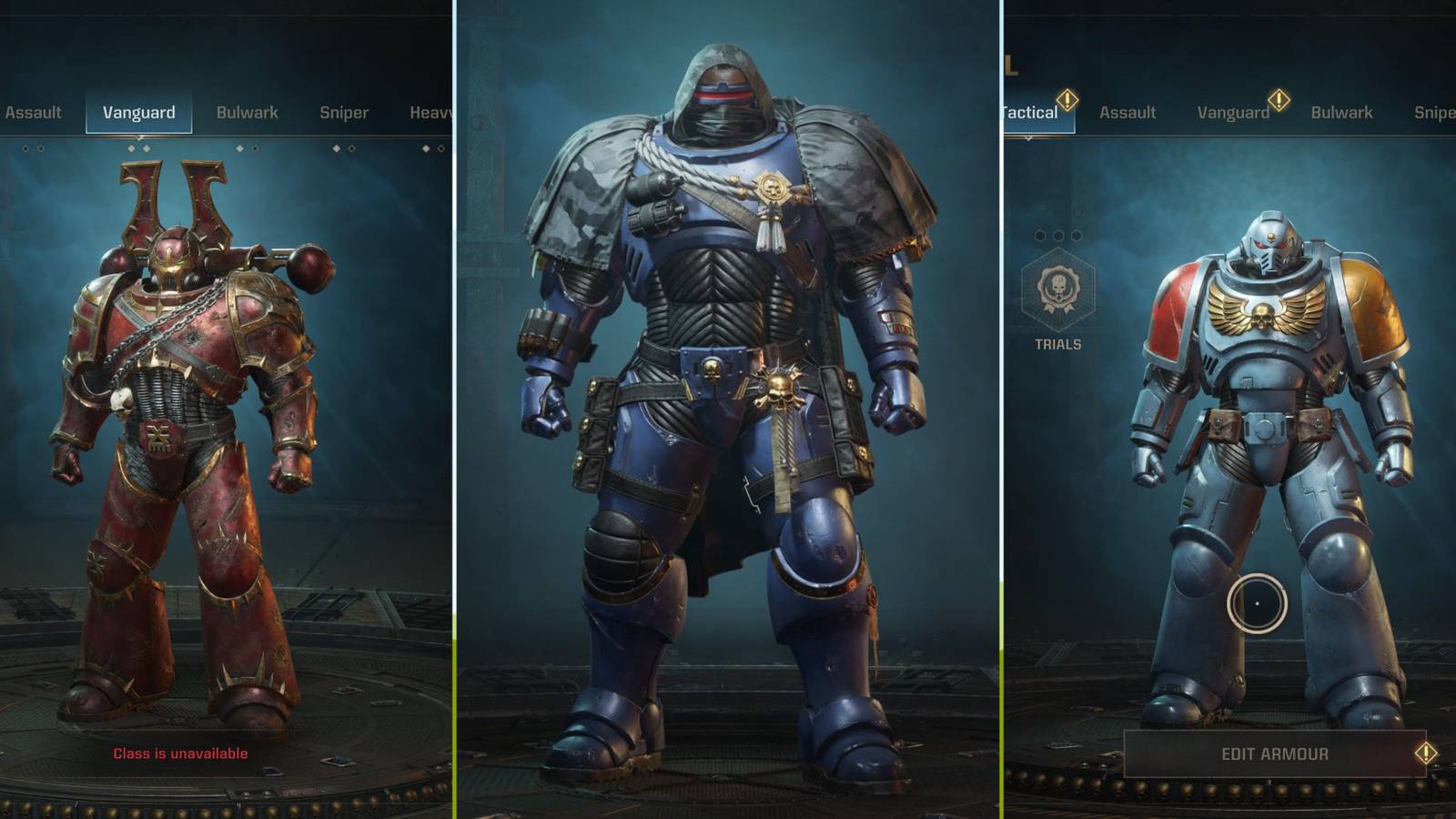 Various Classes In The Class Menu 