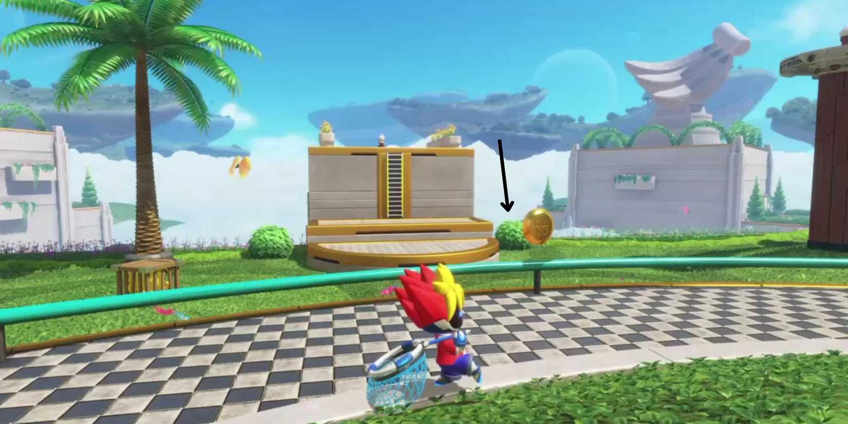 The location of the golden butterfly in Astro Bot