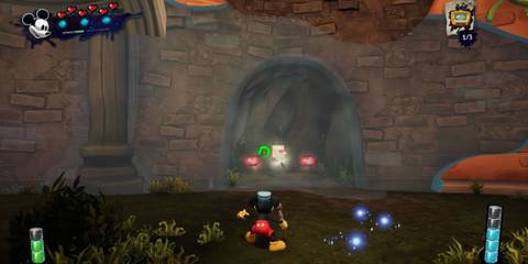 The location of a flower in Epic Mickey: Rebrushed