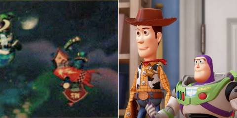 Unused concept art of Toy Story in KH1 and Woody and Buzz Lightyear in KH3.