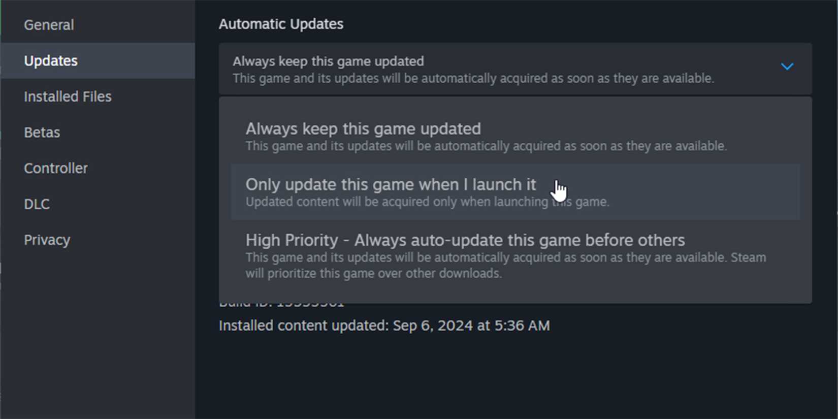 Update tab in risk of rain 2 properties