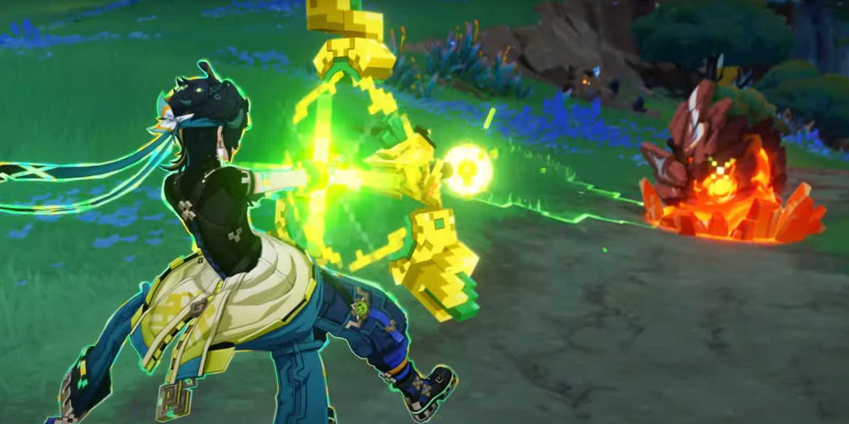 using random rotation with kinich in genshin impact