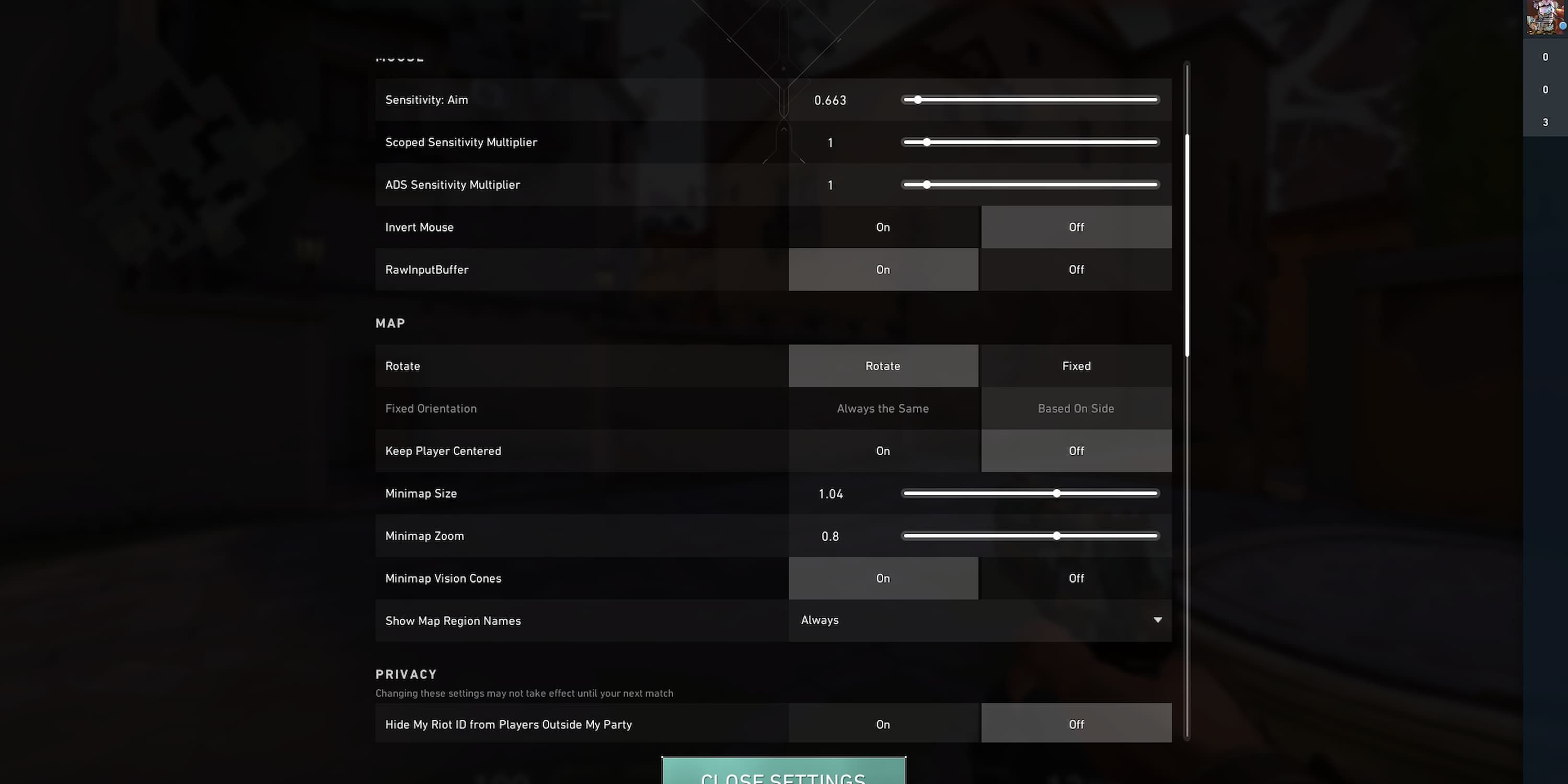 valorant map settings