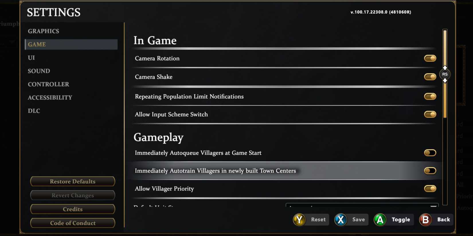 villager queue settings age of mythology