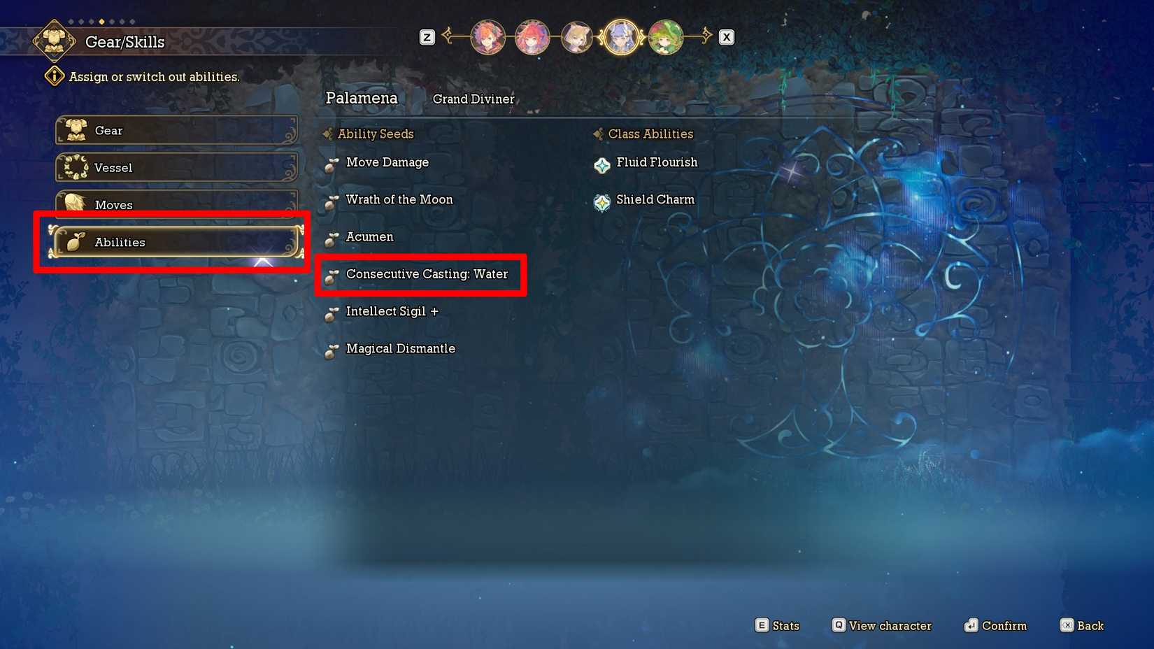 visions of mana consecutive casting how