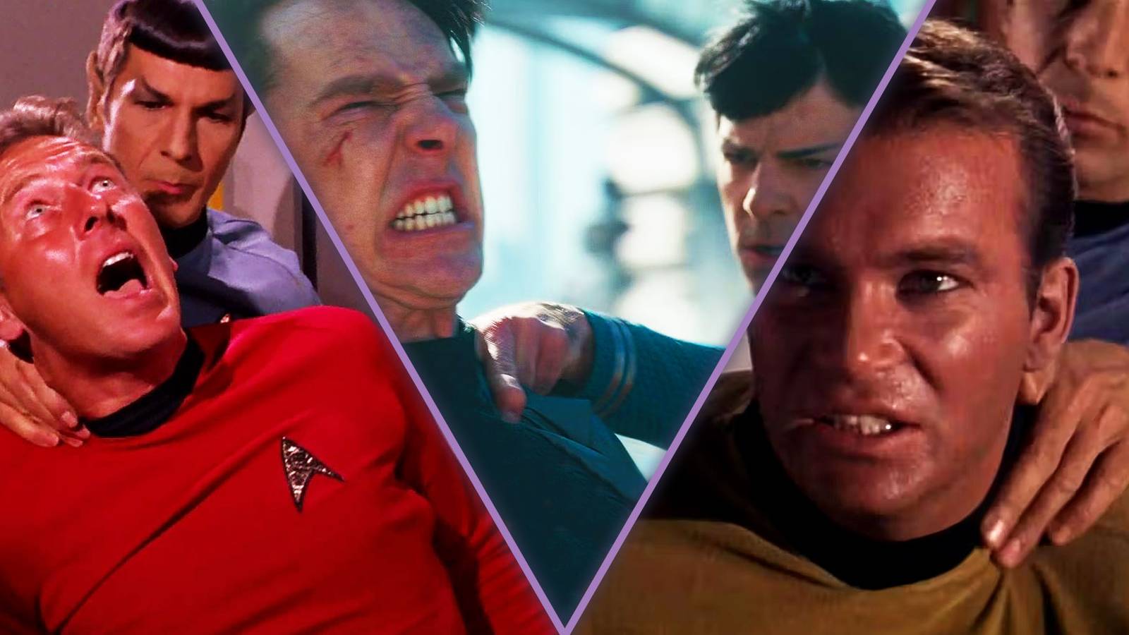 Spock administering the famous Vulcan nerve pinch in Star Trek