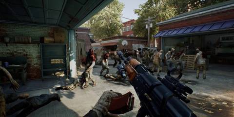 Player reloads an AK-47 in Overkill's The Walking Dead