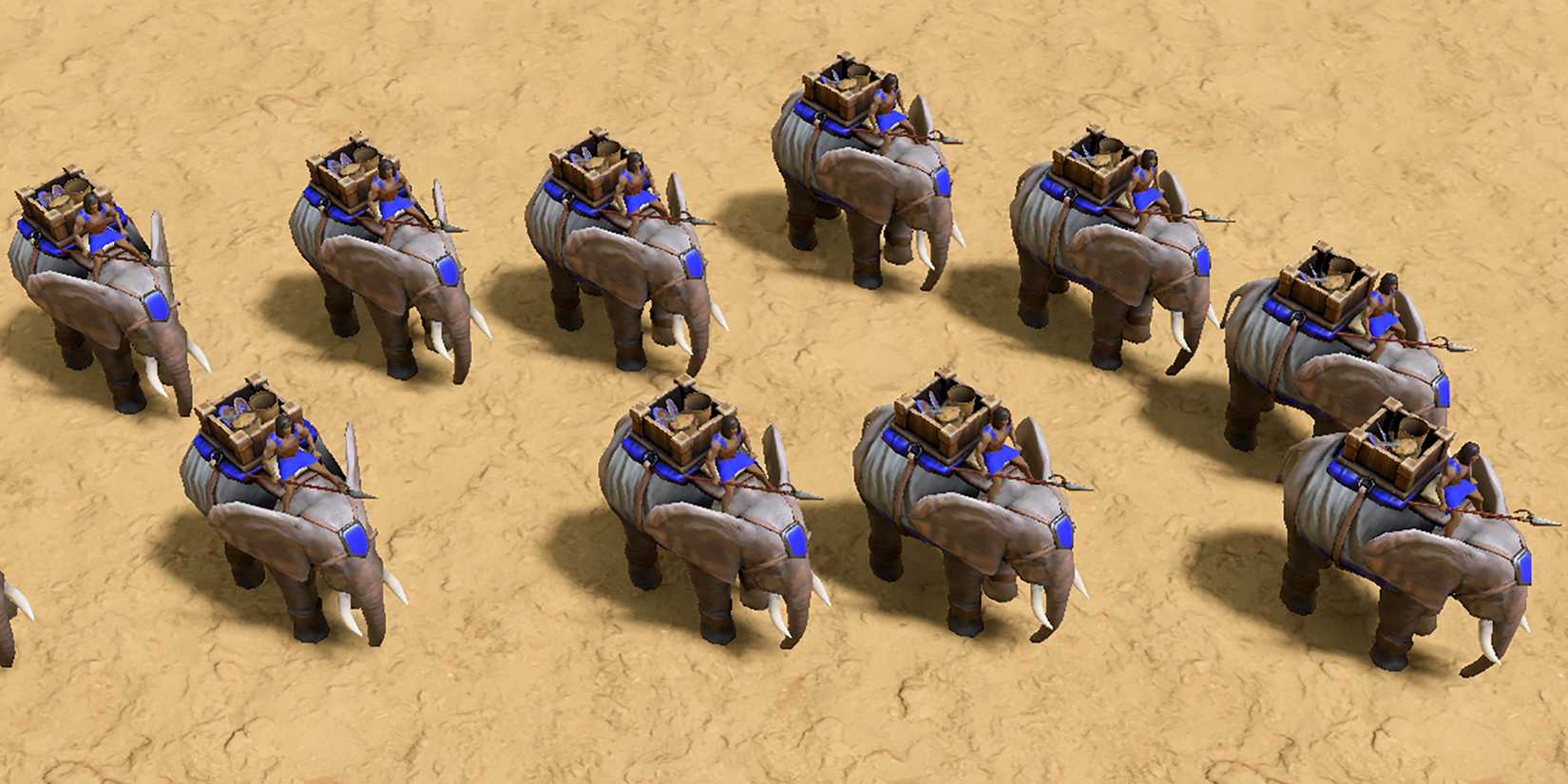 War Elephant Units In Age Of Mythology Retold