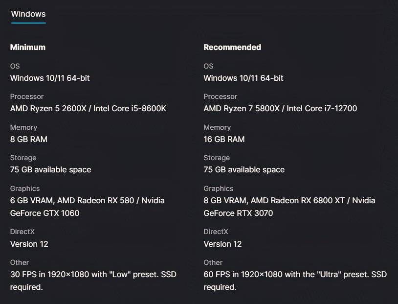 Warhammer 40,000 Space Marine 2 Hardware Requirements