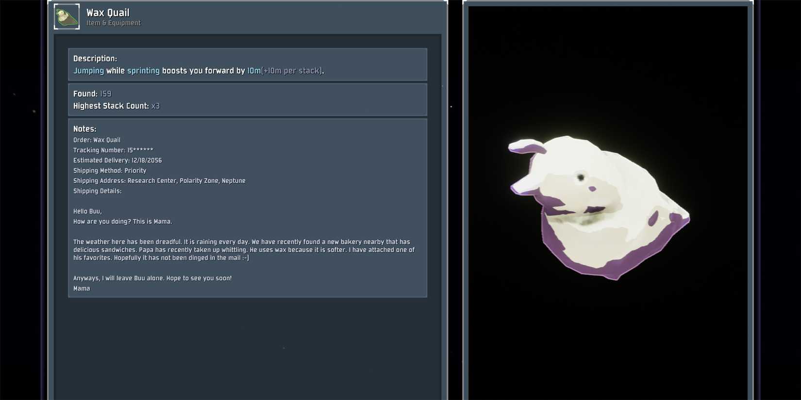 Wax Quail, best green items in risk of rain 2