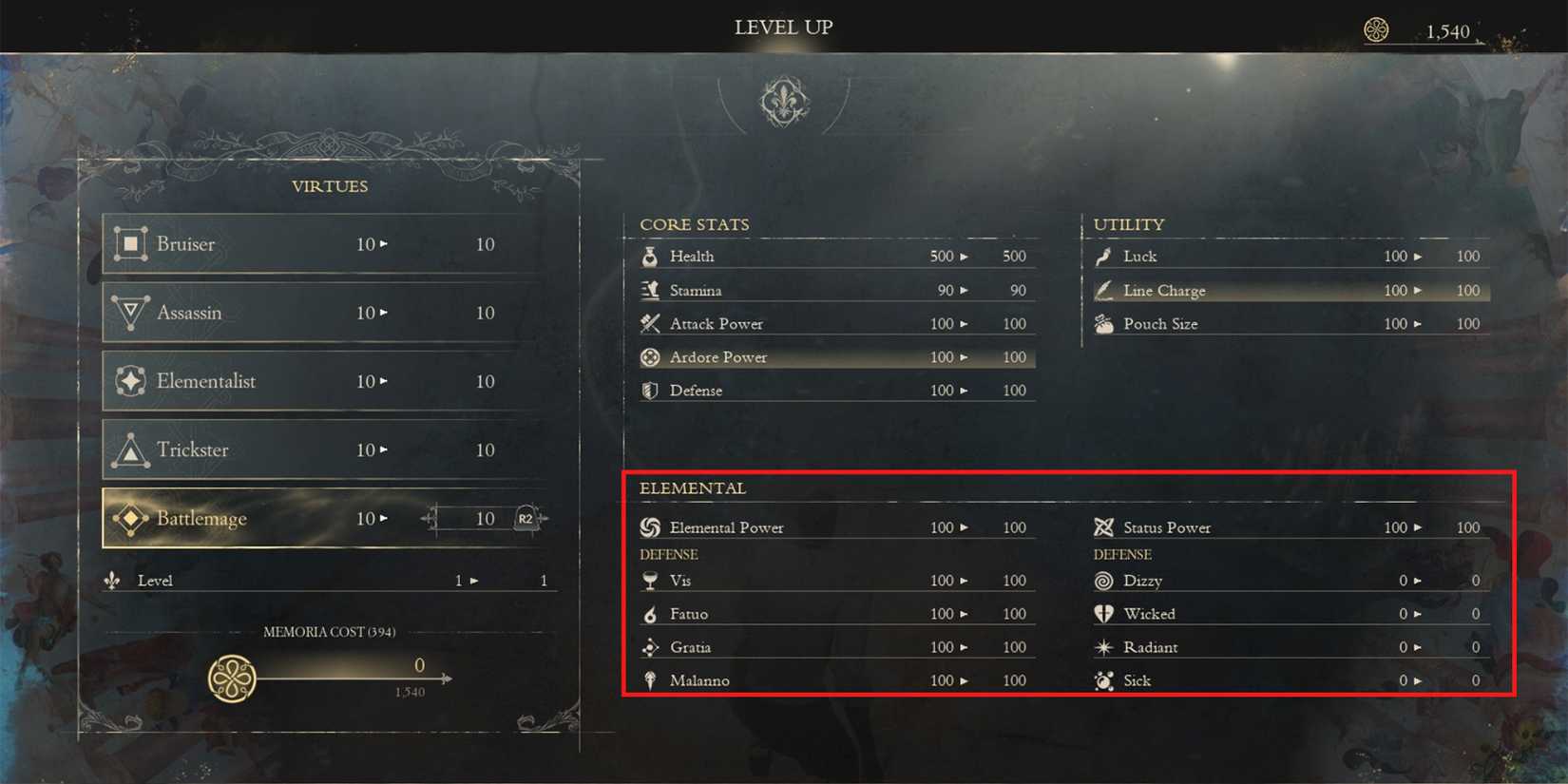 what each status effect mean in enotria the last song