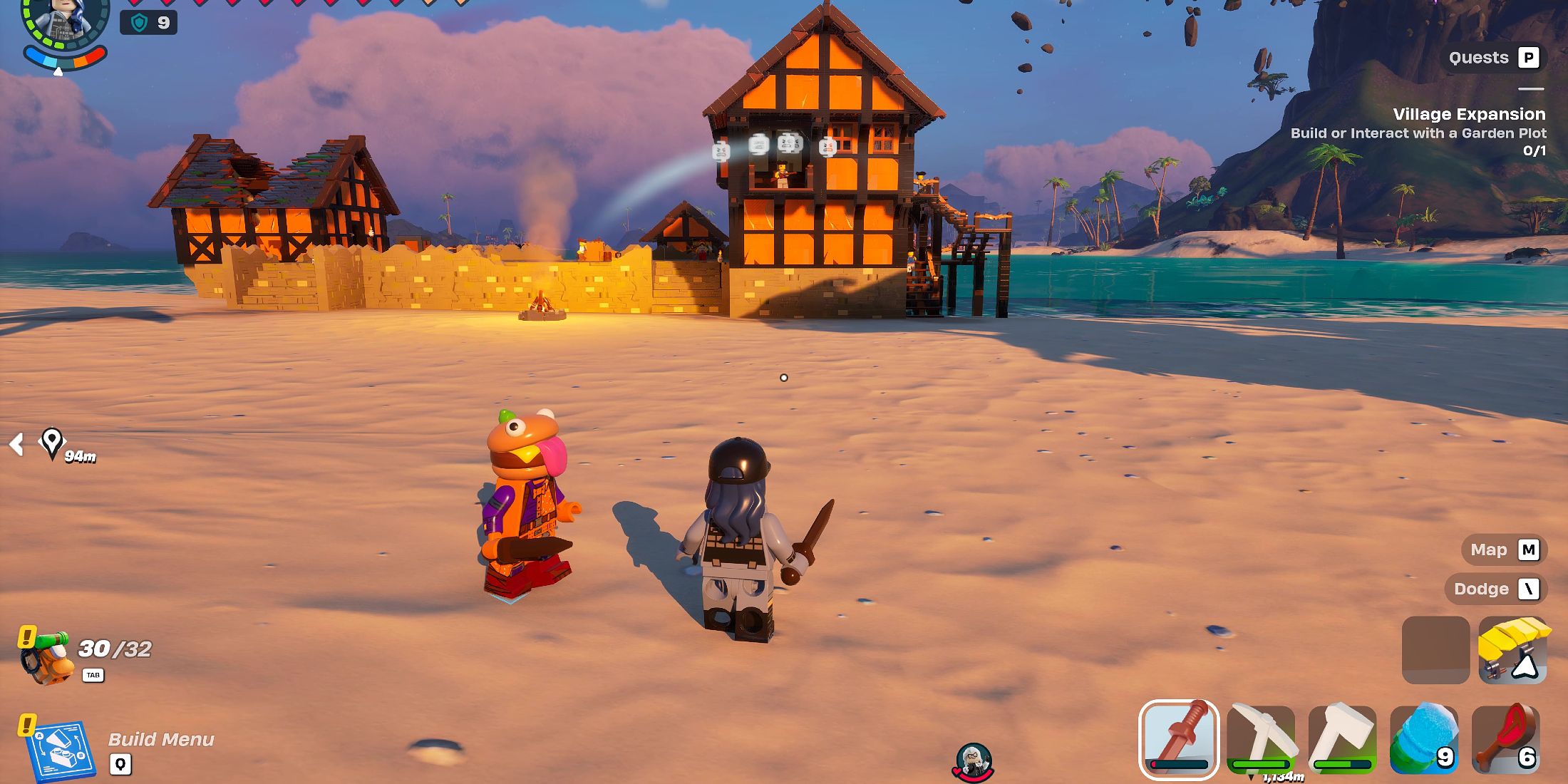 Screenshot showcasing where to find Pirate Towns in LEGO Fortnite 