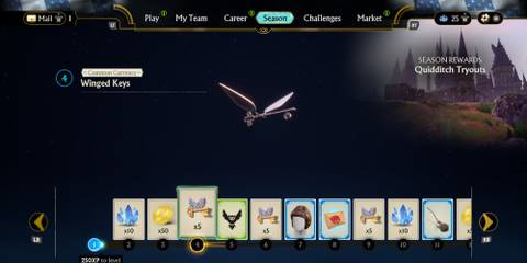 winged keys in Quidditch Champions seasonal rewards battle pass